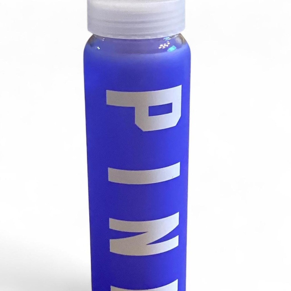 Retro Trendy Healthy Pink Dog Victoria Secret Glass Water Bottle , Purple?Blue